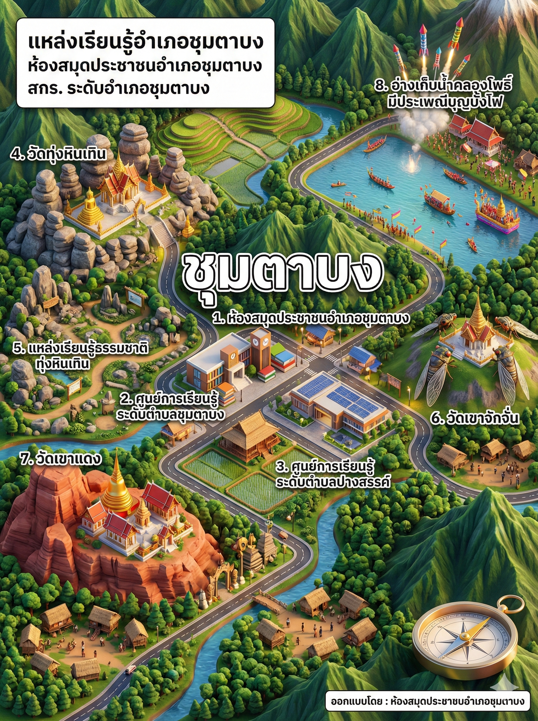 รูปแหล่งเรียนรู้ห้องสมุดชุมตาบง