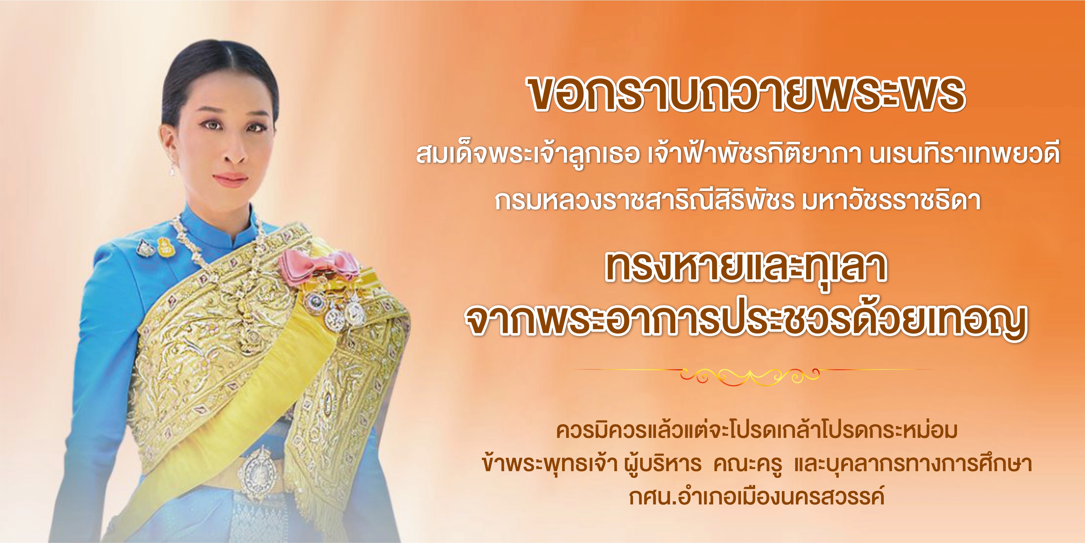 องค์ภา ถวายพระพร หายประชวร