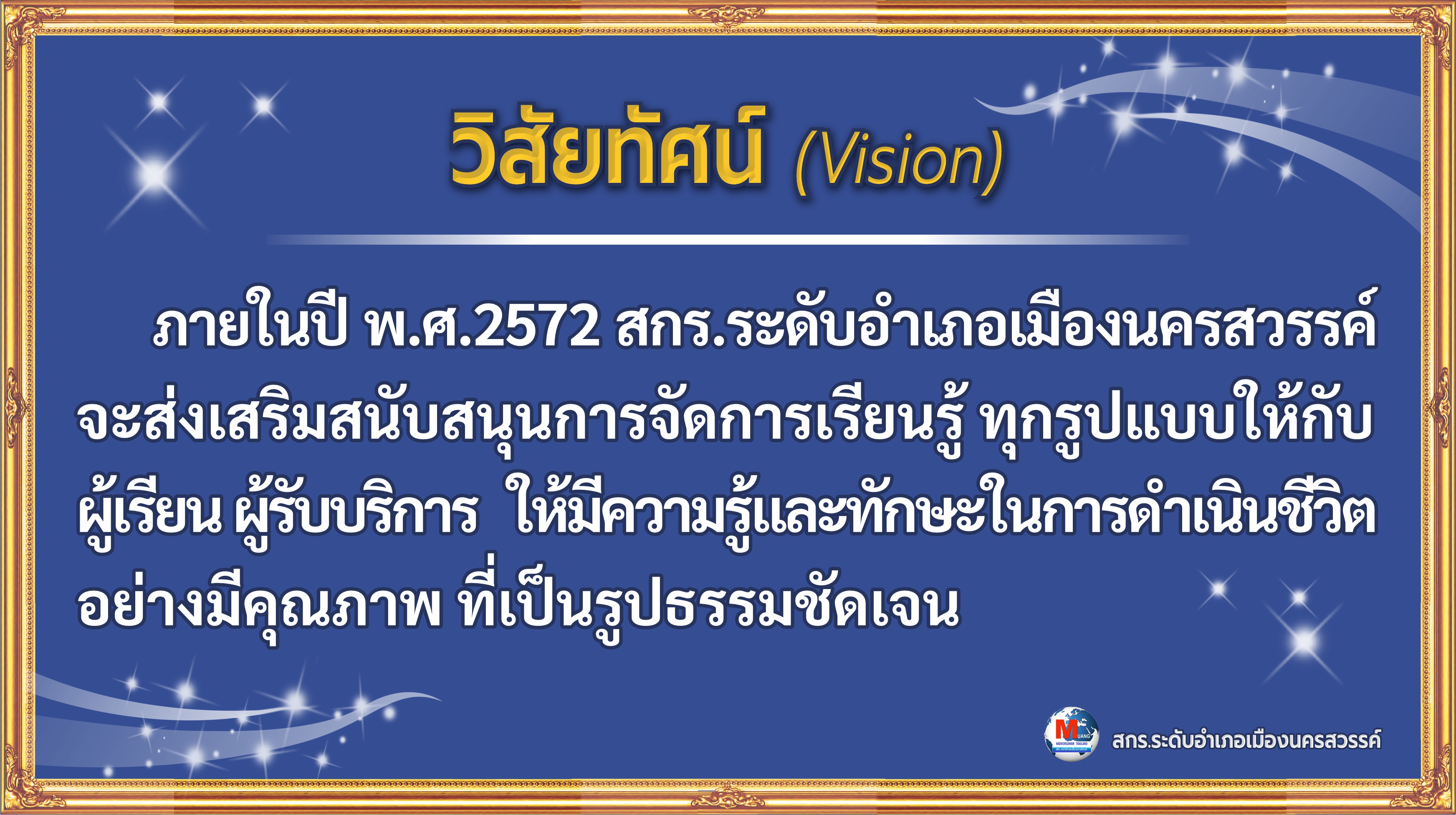 ฟิวเจอร์บอร์ด ป้าย วิสัยทัศน์ 0